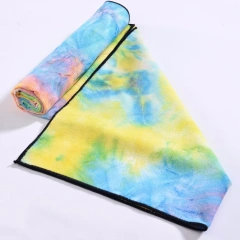 2024 new style recycled microfiber sports towel tie-dye yoga towel fitness towel