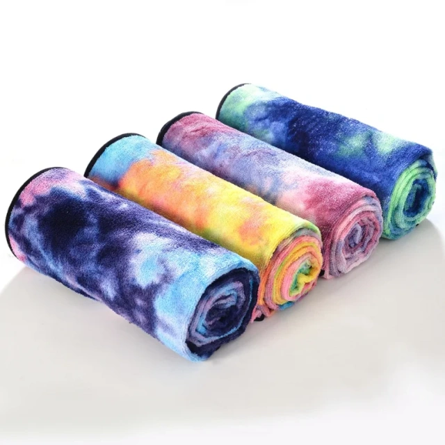 2024 new style recycled microfiber sports towel tie-dye yoga towel fitness towel