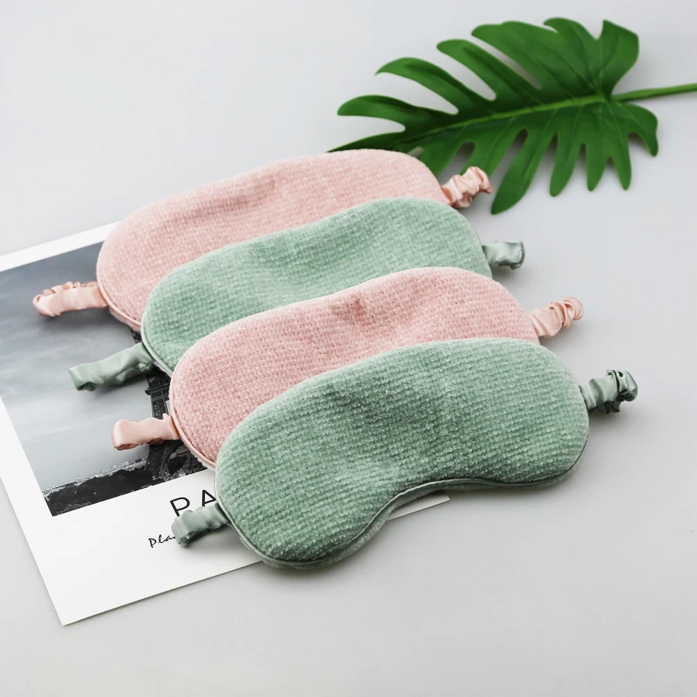 睡眠のための多くの色のファッションプライベートラベル最高のカスタムかわいいサテン旅行睡眠ブラックアイマスク