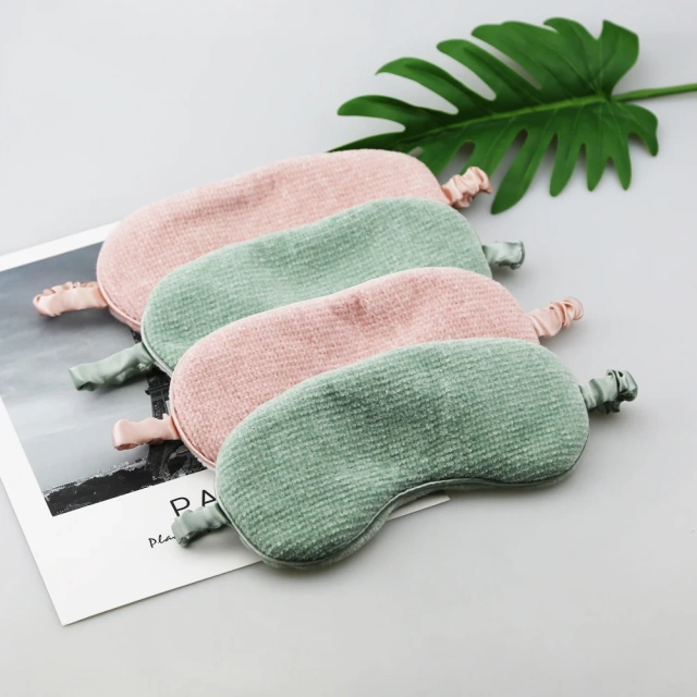 睡眠のための多くの色のファッションプライベートラベル最高のカスタムかわいいサテン旅行睡眠ブラックアイマスク