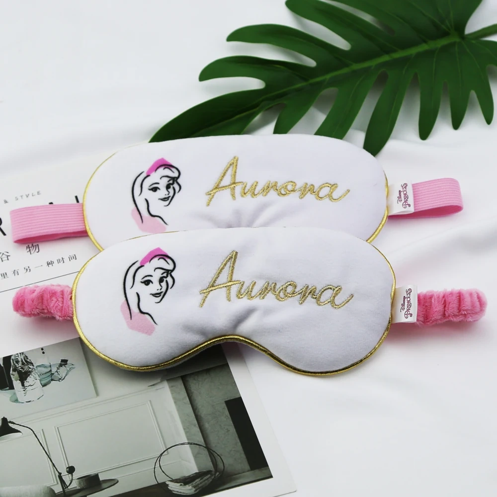 メーカー直販の高品質トラベルカスタムロゴプライベートラベル刺繍ベルベット睡眠プリントアイマスク