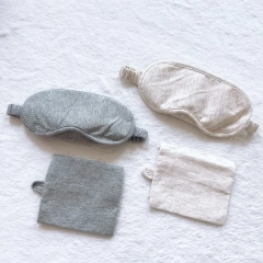 卸売遮光アイマスク コットンスリープアイマスク 睡眠用航空アイマスク ロゴプリント 旅行用