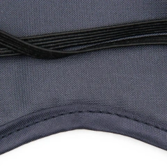 プロモーション カスタムロゴ 柔らかくて快適な調節可能なストラップ ブラック スリープマスク