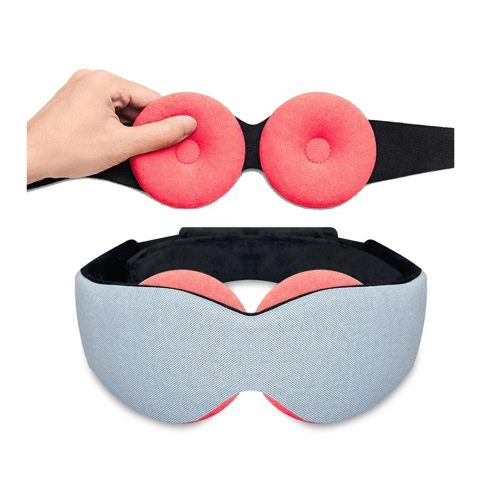 横向き寝に最適なアイマスク 3D メモリーフォーム アイマスク 睡眠用