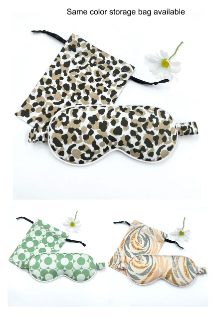 Customized Print Silky Satin Sleep Mask Double-Sided Satin Silk Blindfold for Eye Health Personalized Logo