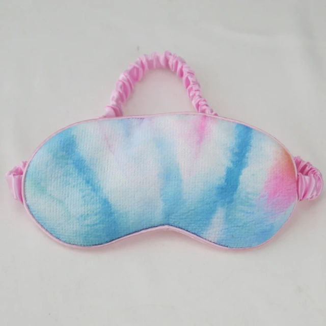 レインボーアイパッチは、圧力を下げてリラックスするソフトサテンの睡眠用アイマスクです。