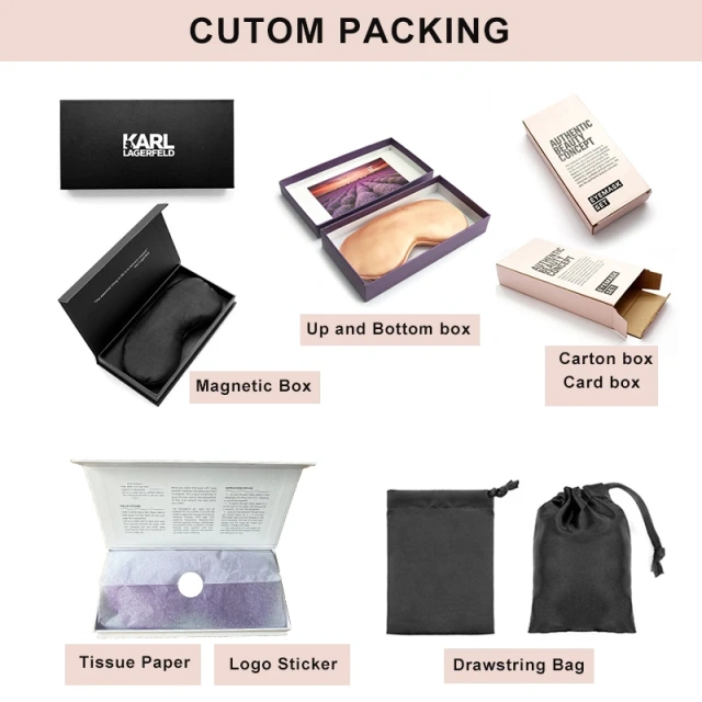 卸売プロモーションギフト会社ロゴカスタムカラーカスタマイズ梱包女性用サテンスリープアイマスク