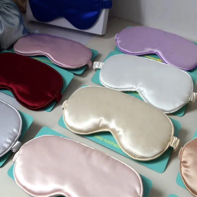 Customized Print Silky Satin Sleep Mask Double-Sided Satin Silk Blindfold for Eye Health Personalized Logo