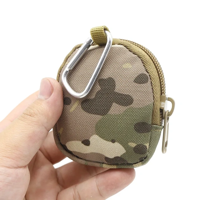 Tactical Outdoor Sports Mini Bag Portable Circular Water-resistant MOLLE Small Wallet Circular Coin Bag
