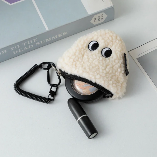 Quality Custom Plush Coin Purses Wallet Zipper Coin Purses Plain Stuffed Toys with Keychain