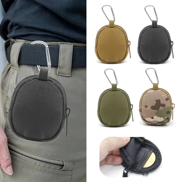 Tactical Outdoor Sports Mini Bag Portable Circular Water-resistant MOLLE Small Wallet Circular Coin Bag