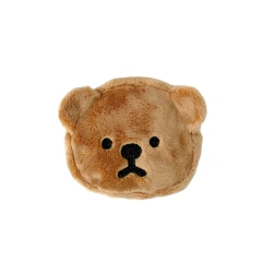 Adorable Furry Bear Coin Bag Girls Fashion Ladies Coin Purse Wallet Bag Colorful Women's plush coin purses