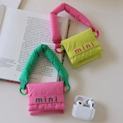 Wholesale Portable Soft Touch Nylon Casual Coin Purse Mini Bag Key Pouch Small Earphone Bag Storage Bag