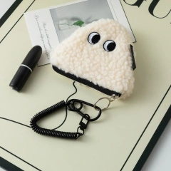 Quality Custom Plush Coin Purses Wallet Zipper Coin Purses Plain Stuffed Toys with Keychain