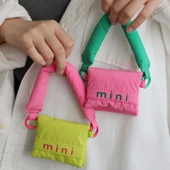 Wholesale Portable Soft Touch Nylon Casual Coin Purse Mini Bag Key Pouch Small Earphone Bag Storage Bag