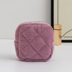 Zipper Small Storage Bag Striped Checkerboard Mini Change Purse Cosmetic Bag
