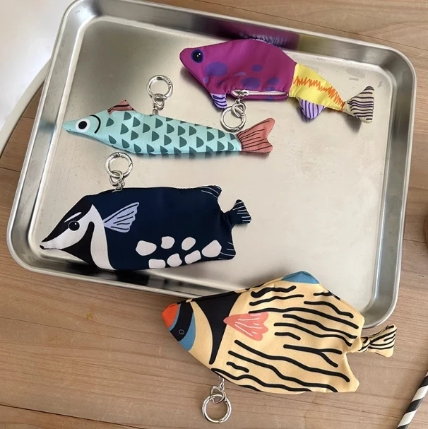 Fashion Storage Bag Creative Fish Design School Bag Pendant Funny Coin Purse