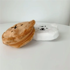 Adorable Furry Bear Coin Bag Girls Fashion Ladies Coin Purse Wallet Bag Colorful Women's plush coin purses