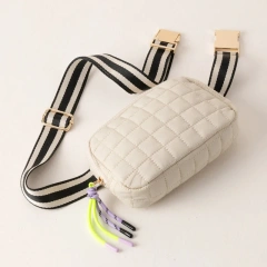 Quilted Sling Bag Sewing Pattern Water-Proof  Waist Bag for Running Zipper Closure