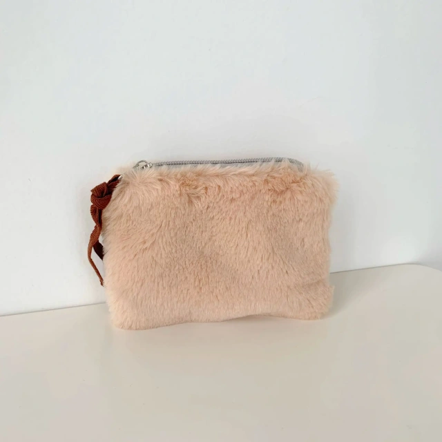 Plush Solid Color Mini Card Holder Coin purse Pouch Students Storage Bags wallet For Girls