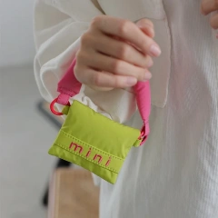 Wholesale Portable Soft Touch Nylon Casual Coin Purse Mini Bag Key Pouch Small Earphone Bag Storage Bag