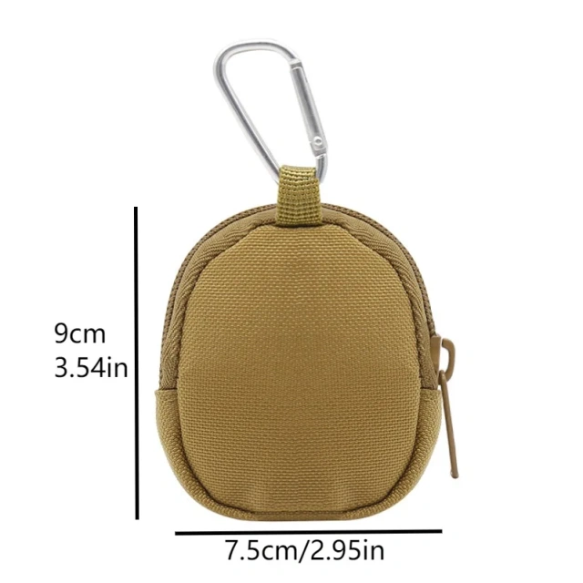 Tactical Outdoor Sports Mini Bag Portable Circular Water-resistant MOLLE Small Wallet Circular Coin Bag