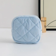 Zipper Small Storage Bag Striped Checkerboard Mini Change Purse Cosmetic Bag