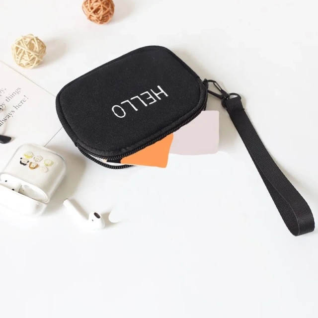 Customized Canvas Cosmetic Makeup Small Stand Organizer Portable Pouch