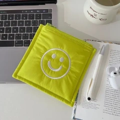 Fashionable Smiling Face Colorful Women's Cosmetic Bag Coin Purse Storage Bag