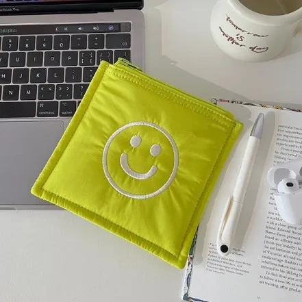 Fashionable Smiling Face Colorful Women's Cosmetic Bag Coin Purse Storage Bag