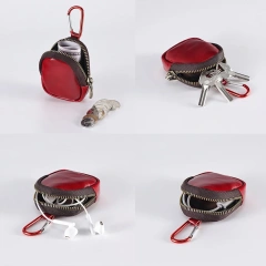 Ladies Mini PU Leather Coin Bag Small Coin Purse Headset Storage Bag