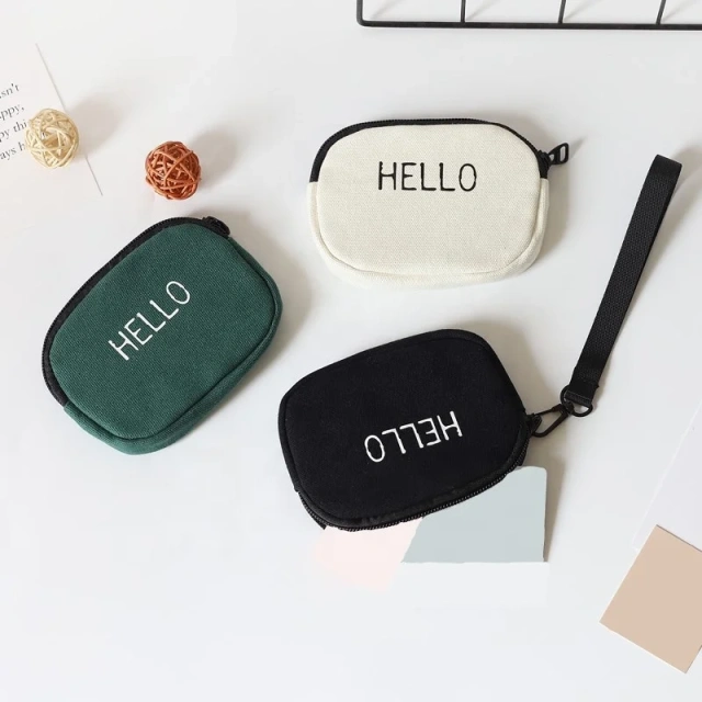 Customized Canvas Cosmetic Makeup Small Stand Organizer Portable Pouch