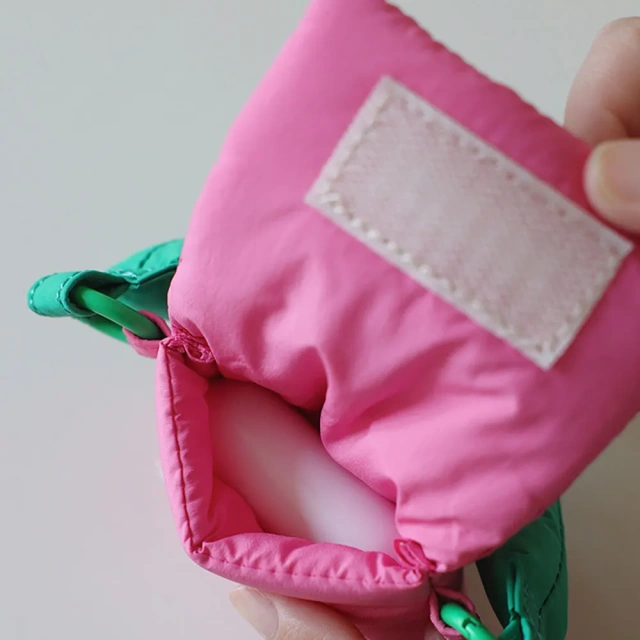 Korean Edition New Mini Fabric Handheld Small Bag Cute Mouth Red Packet Data Cable Earphone Storage protection pouch Bag