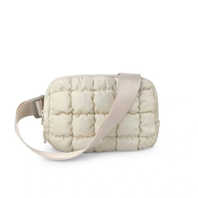 Cute Chest Belt bag Crossbody Shoulder Bag Solid Color Puffer Sling bag Fanny Pack For Ladies