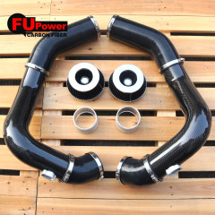 For BMW M5 M6 F06 F10 F12 F13 AIR FILTER Dry Carbon Fiber FRONT MOUNT INTAKE PIPE