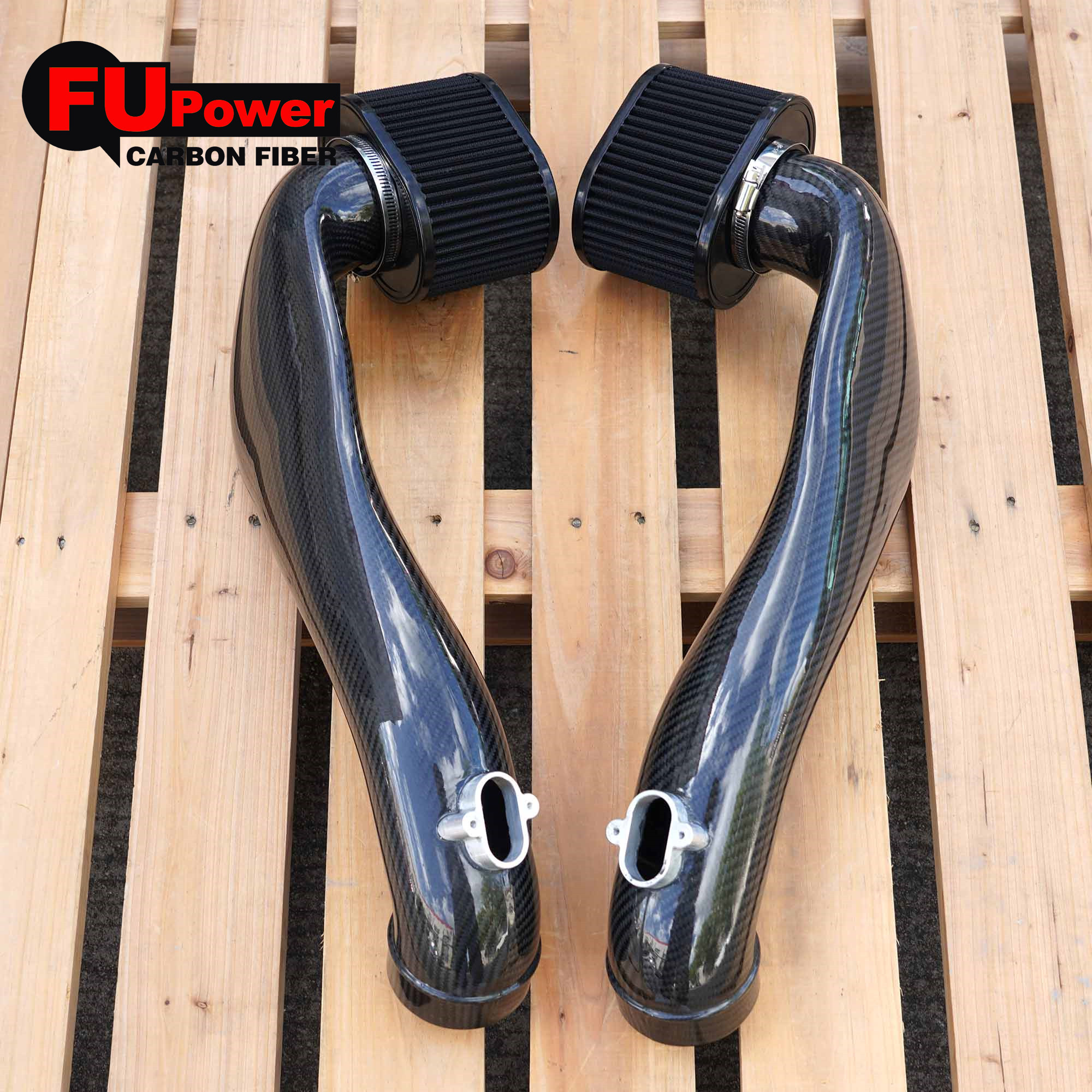 Dry Carbon Fiber Intake Pipe For Bmw X5M X6M F85 F86 Air Filter CARBON FIBER INTAKE (Flat)