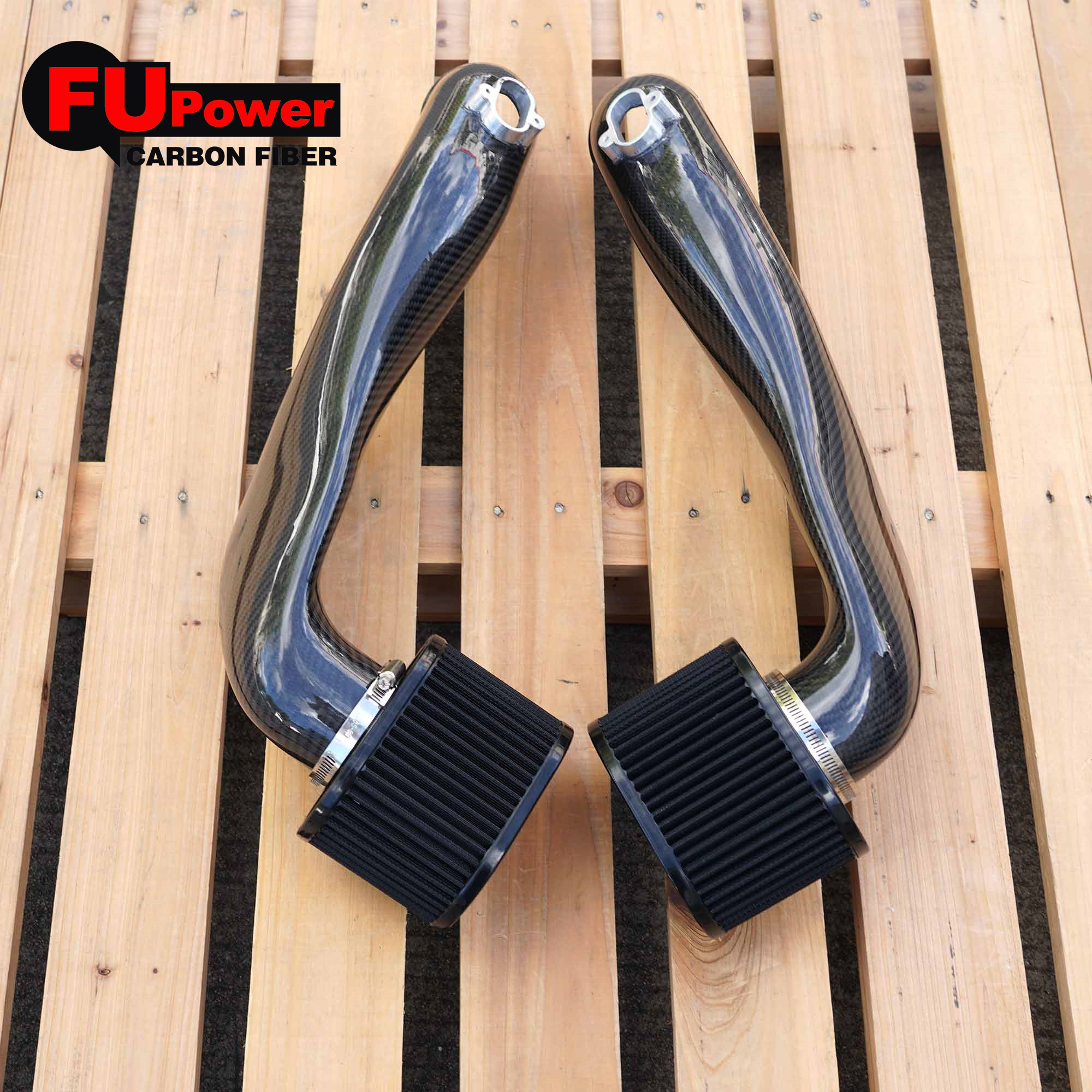 Dry Carbon Fiber Intake Pipe For Bmw X5M X6M F85 F86 Air Filter CARBON FIBER INTAKE (Flat)