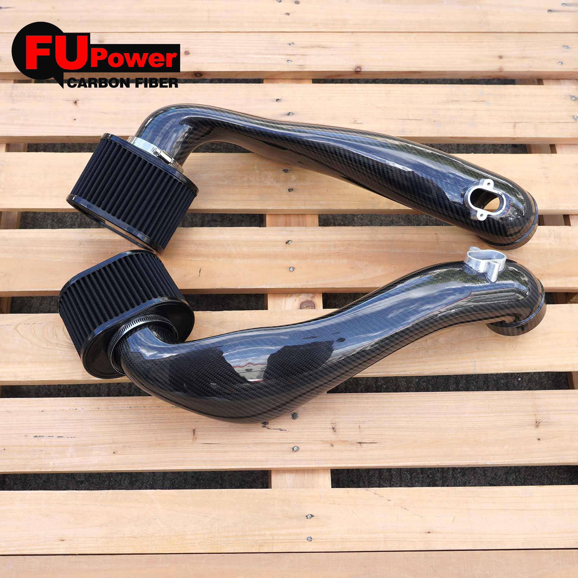 Dry Carbon Fiber Intake Pipe For Bmw X5M X6M F85 F86 Air Filter CARBON FIBER INTAKE (Flat)