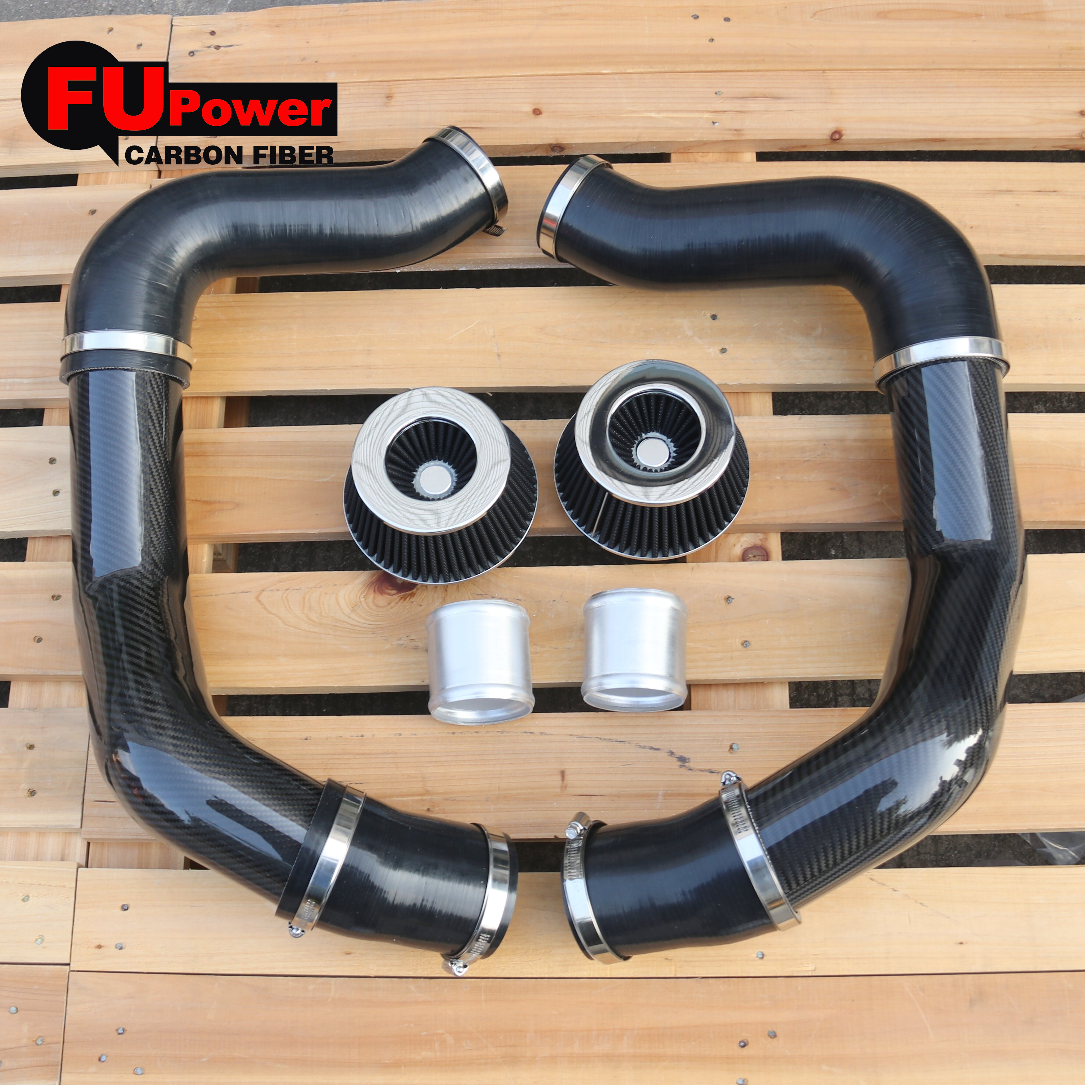 For BMW F90 M5 F9X M8 (S63R 2018+) Dry Carbon Fiber Front Mount Intake Kit New Condition