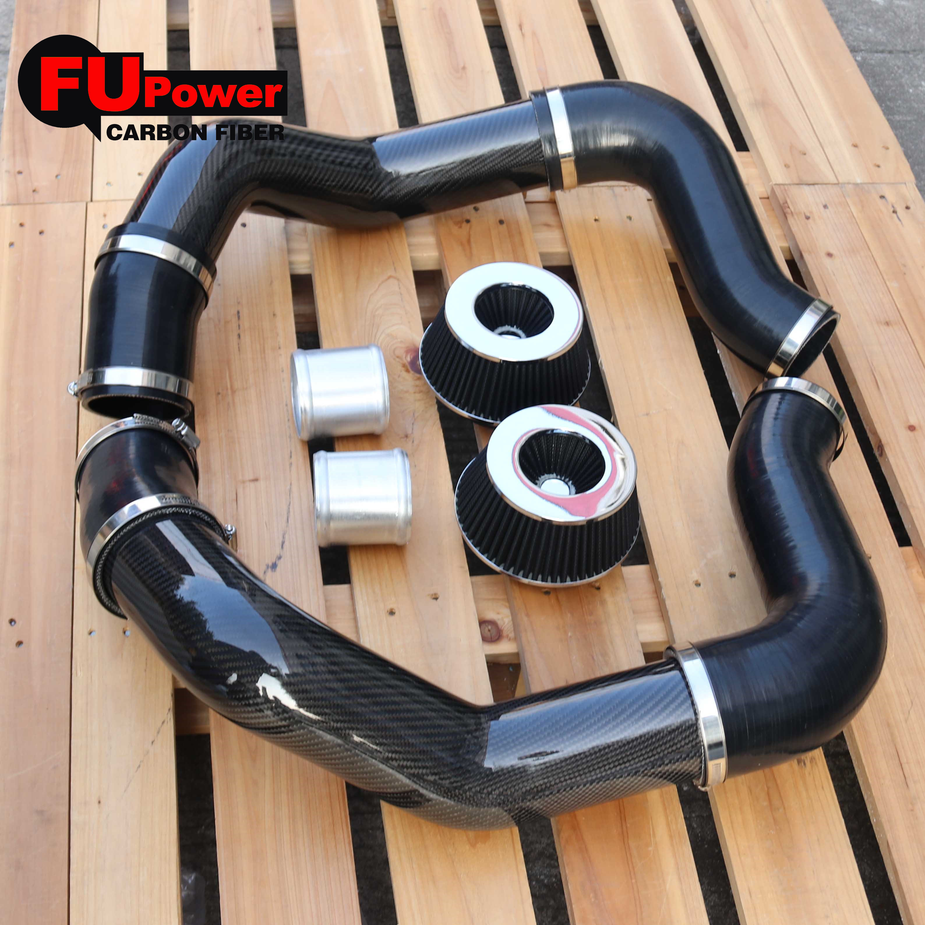 For BMW F90 M5 F9X M8 (S63R 2018+) Dry Carbon Fiber Front Mount Intake Kit New Condition