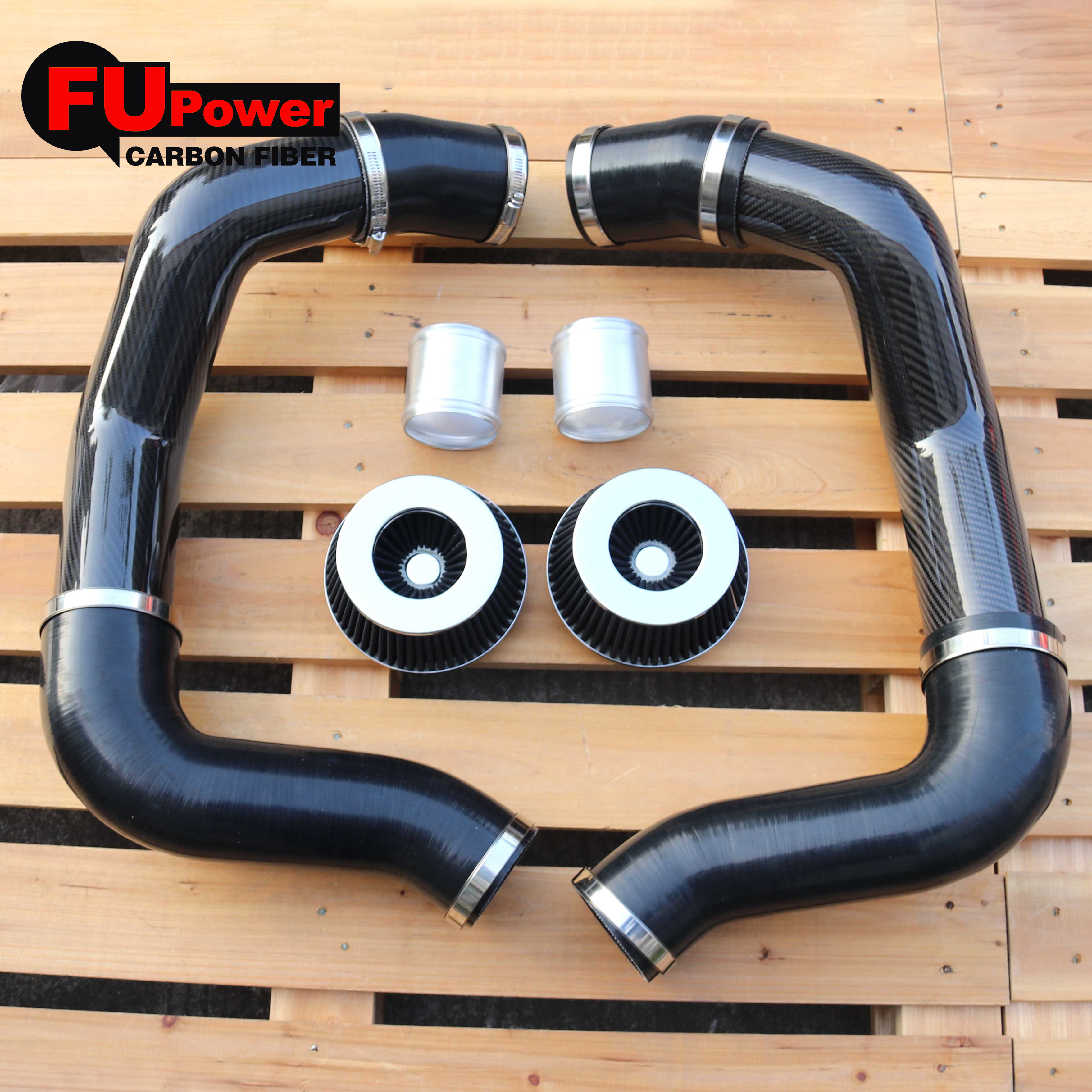 For BMW F90 M5 F9X M8 (S63R 2018+) Dry Carbon Fiber Front Mount Intake Kit New Condition