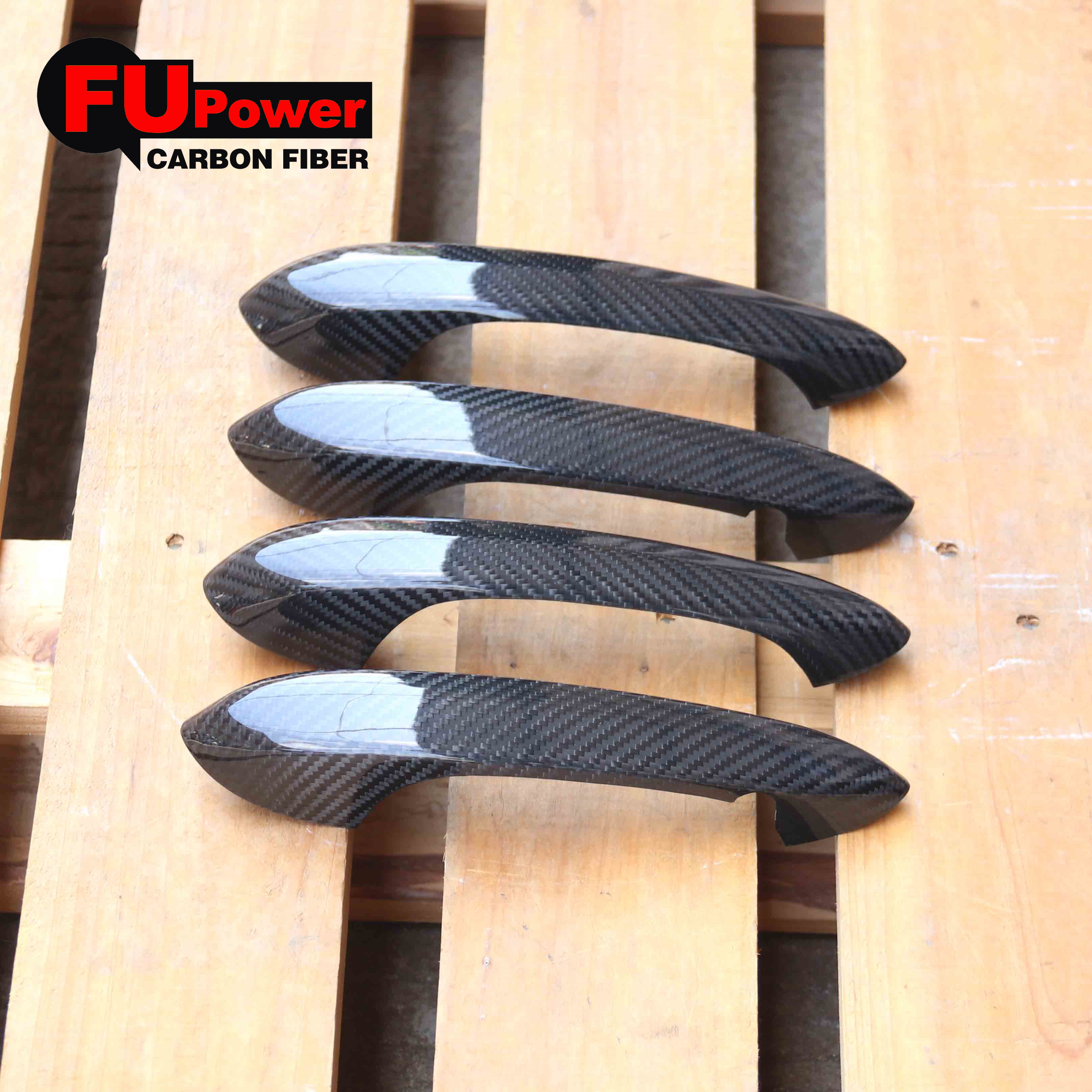 Dry Carbon Fiber Car Side Body Door Handle Cover Trim Compatible For BMW G20 3 Series G14 G15 G16 2020+ (Carbon Fiber 4 Door)