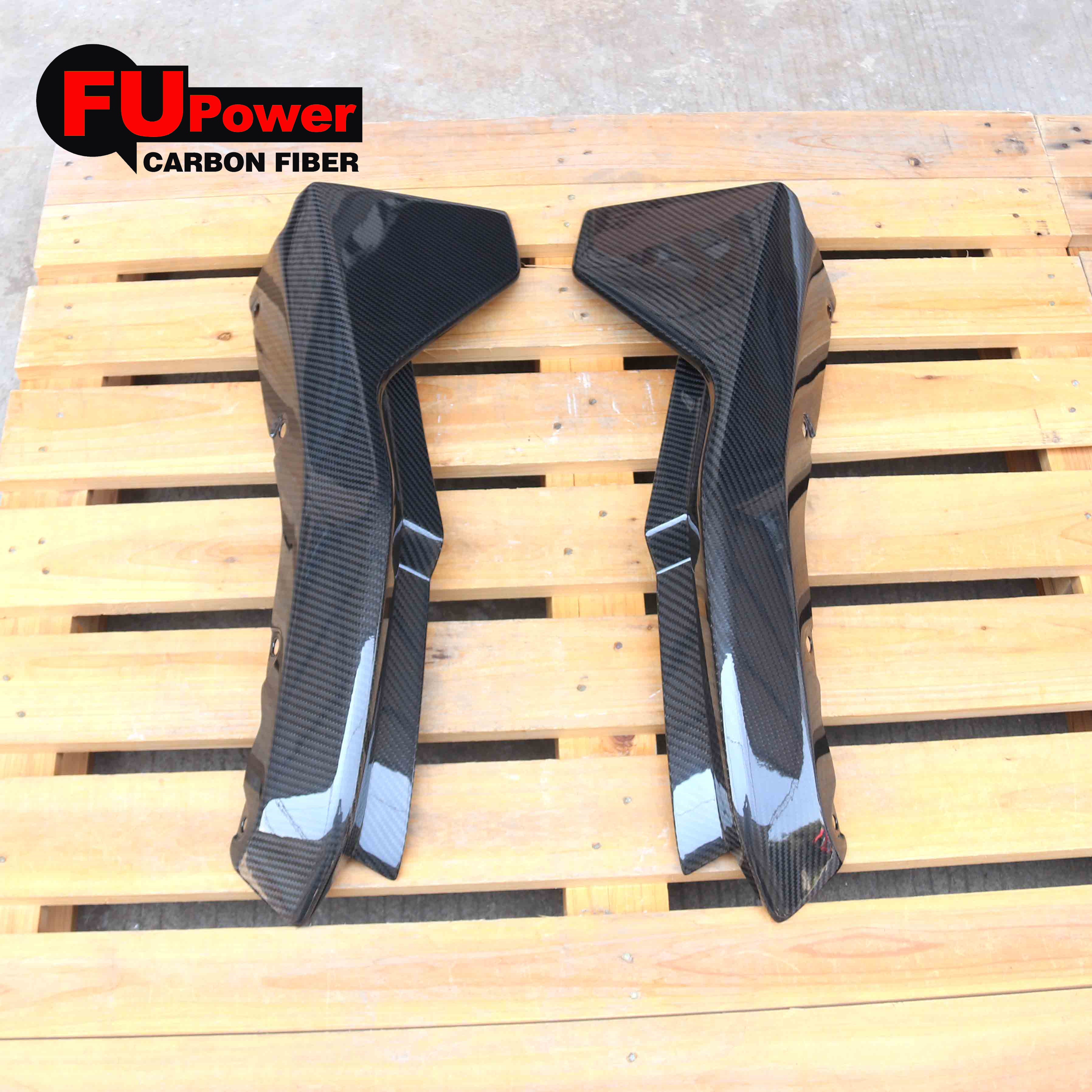 Replacement for 2021-Present BMW G82 G83 M4 Models Dry Carbon Fiber Rear Bumper Lower Apron Lip Splitter Winglet Pair