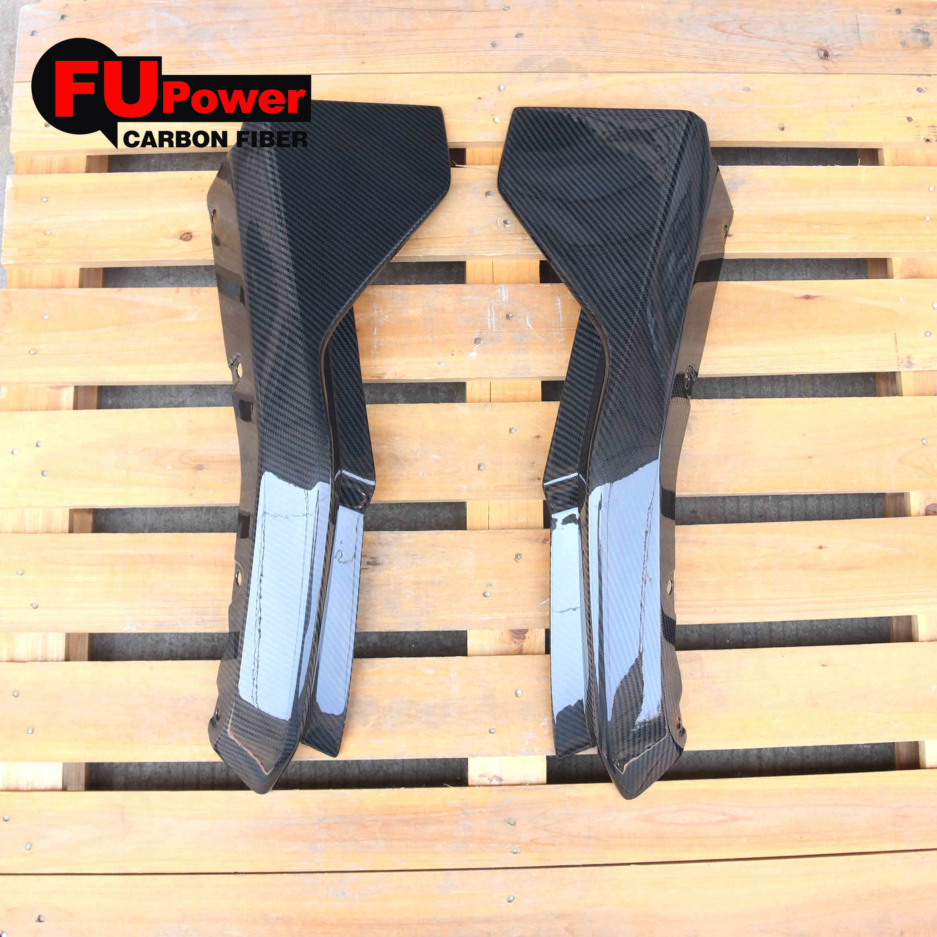 Replacement for 2021-Present BMW G82 G83 M4 Models Dry Carbon Fiber Rear Bumper Lower Apron Lip Splitter Winglet Pair
