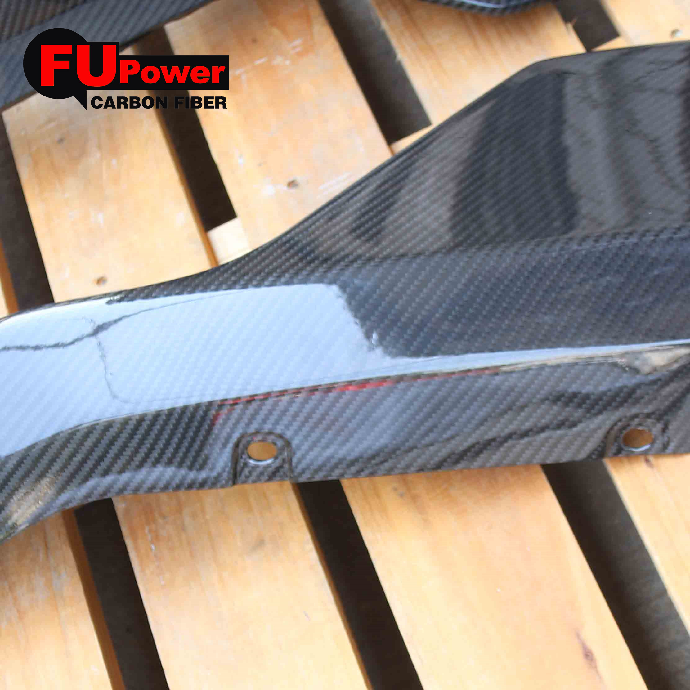 Replacement for 2021-Present BMW G82 G83 M4 Models Dry Carbon Fiber Rear Bumper Lower Apron Lip Splitter Winglet Pair