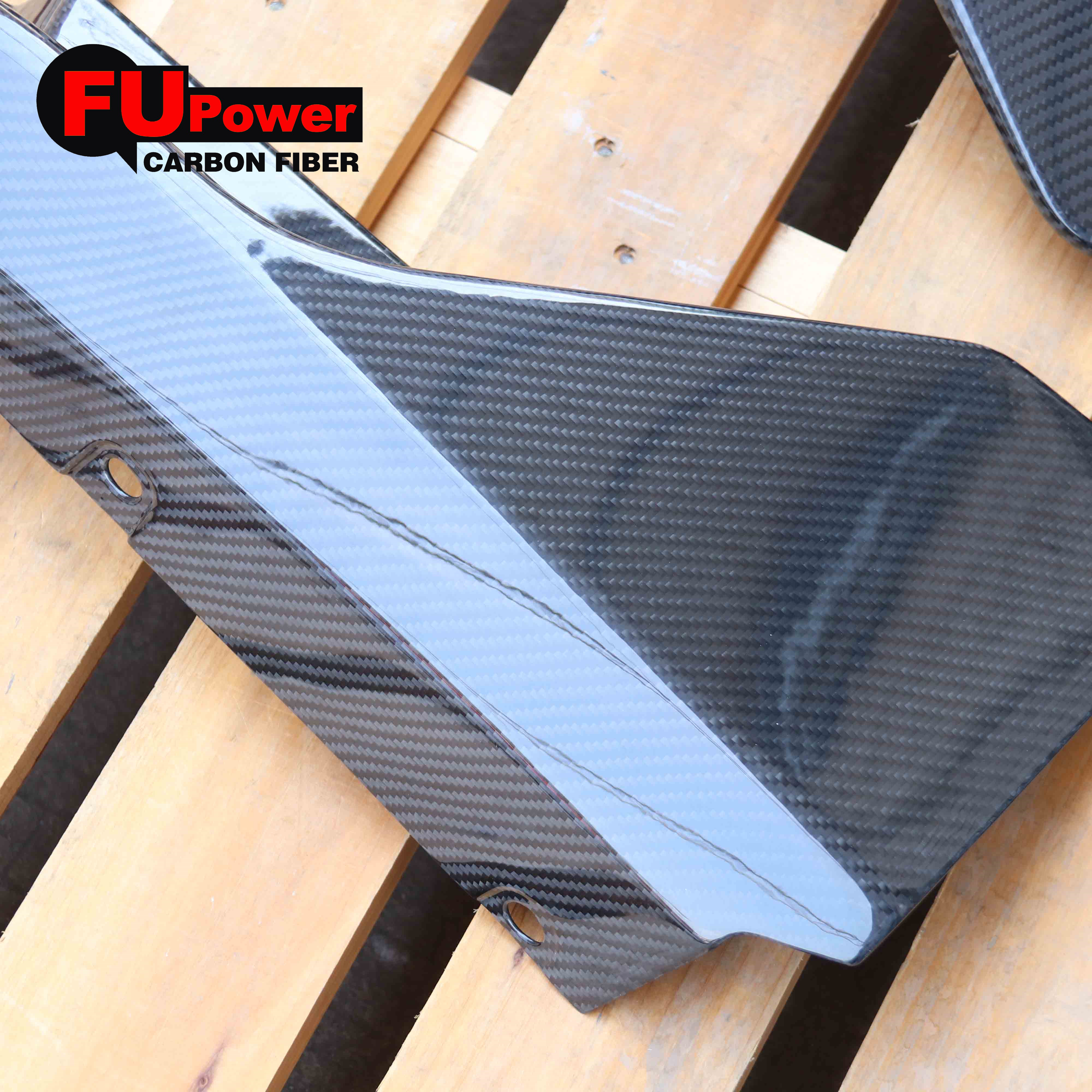 Replacement for 2021-Present BMW G82 G83 M4 Models Dry Carbon Fiber Rear Bumper Lower Apron Lip Splitter Winglet Pair