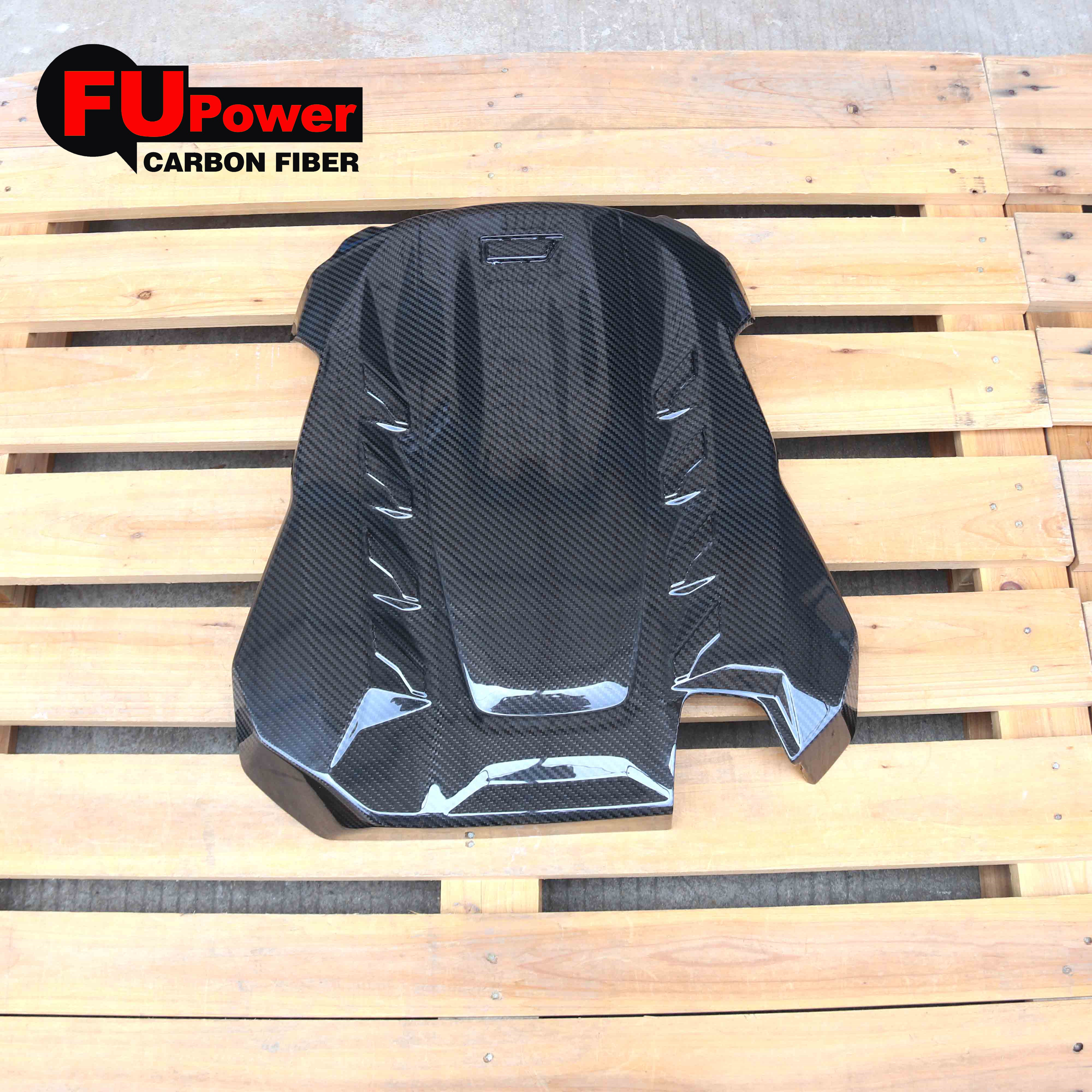 F95 Engine Hood Cover Compatible For BMW F96 X6M X5M Dry Carbon Fiber Front Engine Car Hood Trim Exterior Replacement