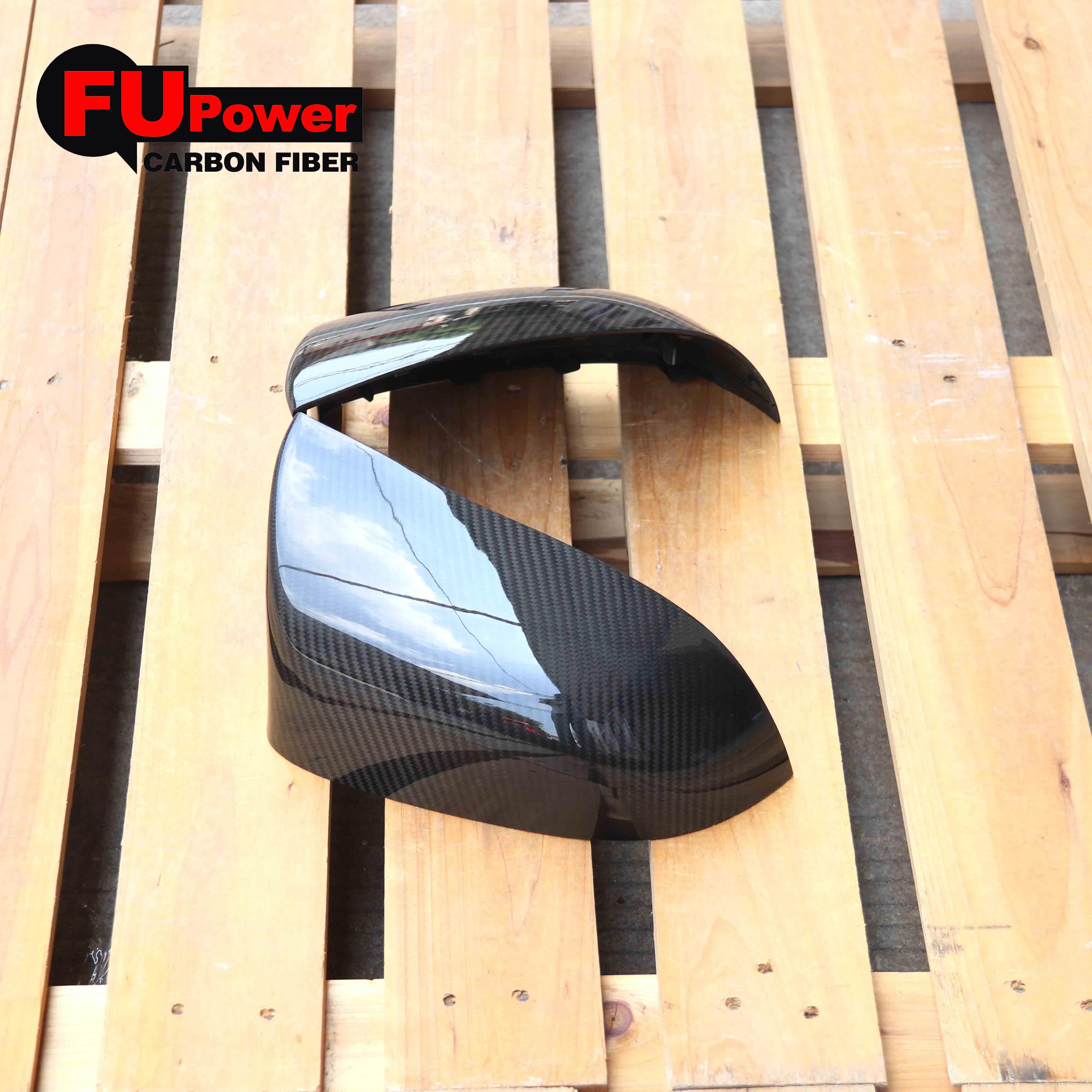 2Pcs Rearview Mirror Caps Compatible X5M X6M F85 F86 Dry Carbon Fiber Replacement Rearview Mirror Housing Cover