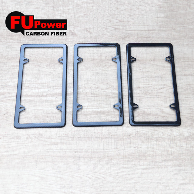 American US Standard Auto Car Truck 2pcs Carbon Fiber License Plate Frame Cover