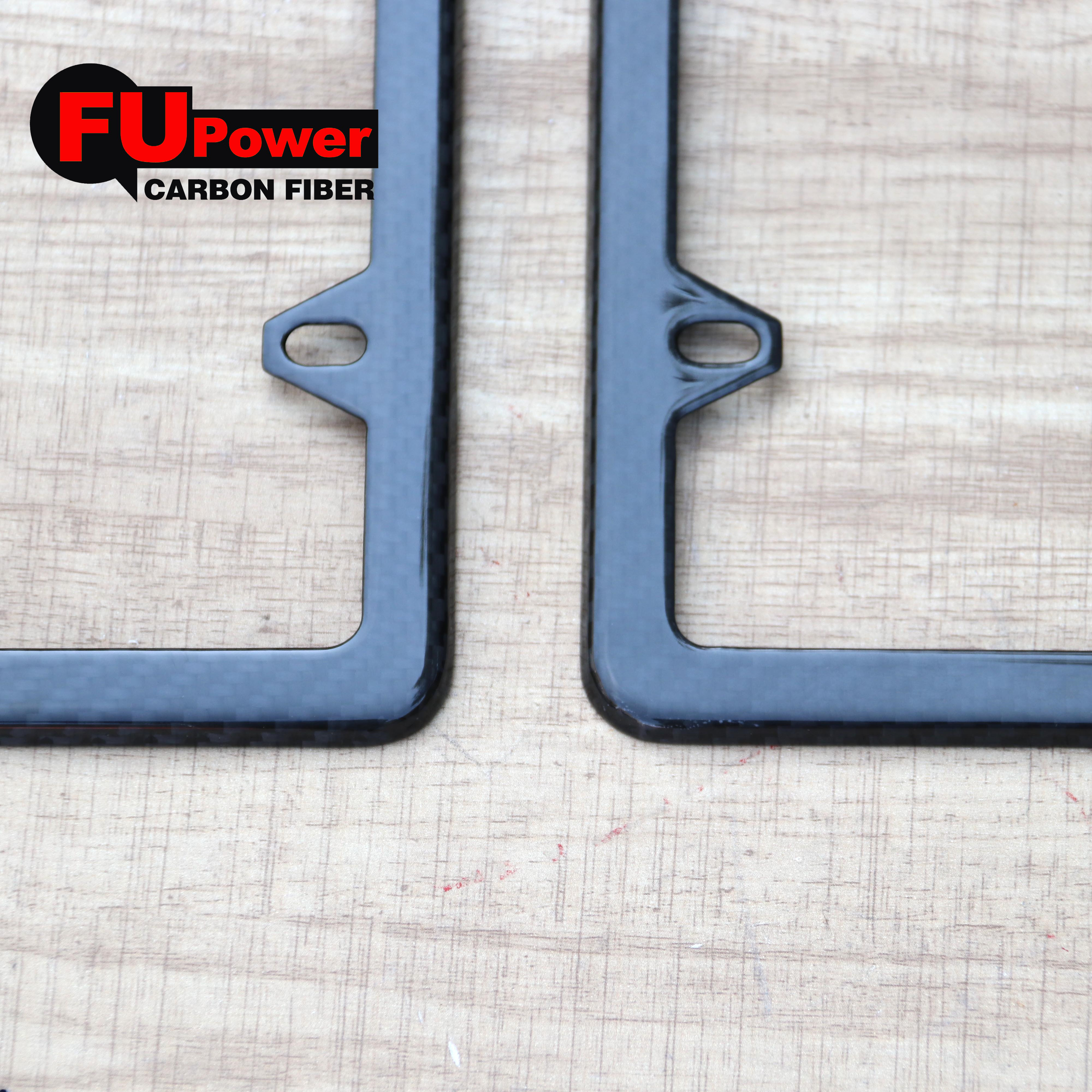 American US Standard Auto Car Truck 2pcs Carbon Fiber License Plate Frame Cover